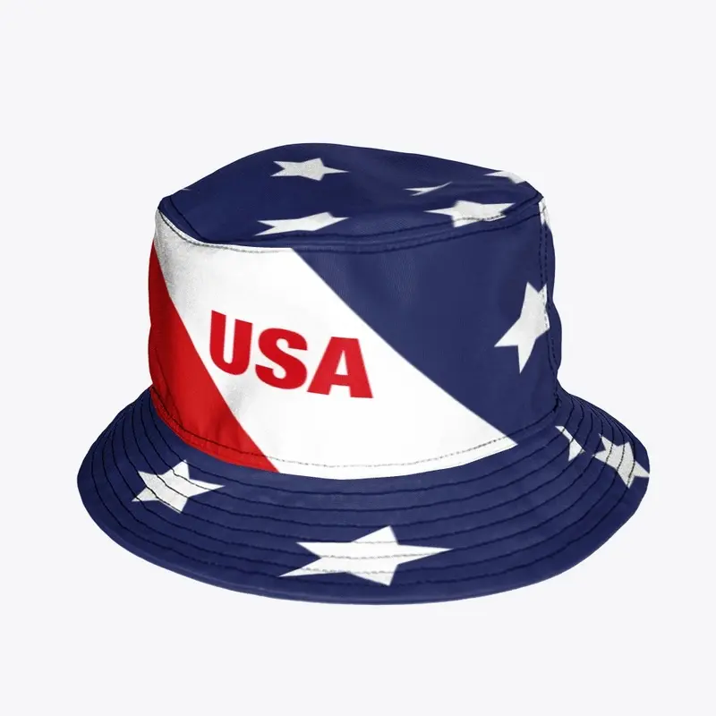 American Flag Summer Sunhat